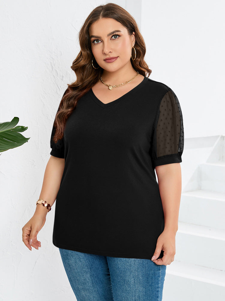 Priscilla | Women's Puff Sleeve V-Neck Top
