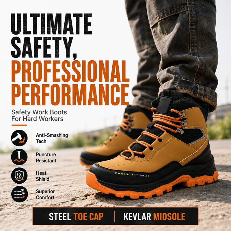 Puncture-Resistant, Non-Slip Safety Work Boots