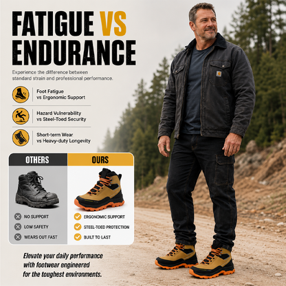 Puncture-Resistant, Non-Slip Safety Work Boots