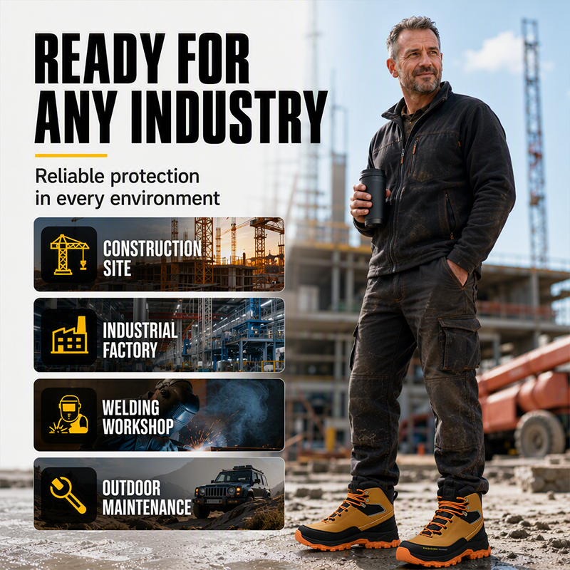 Puncture-Resistant, Non-Slip Safety Work Boots