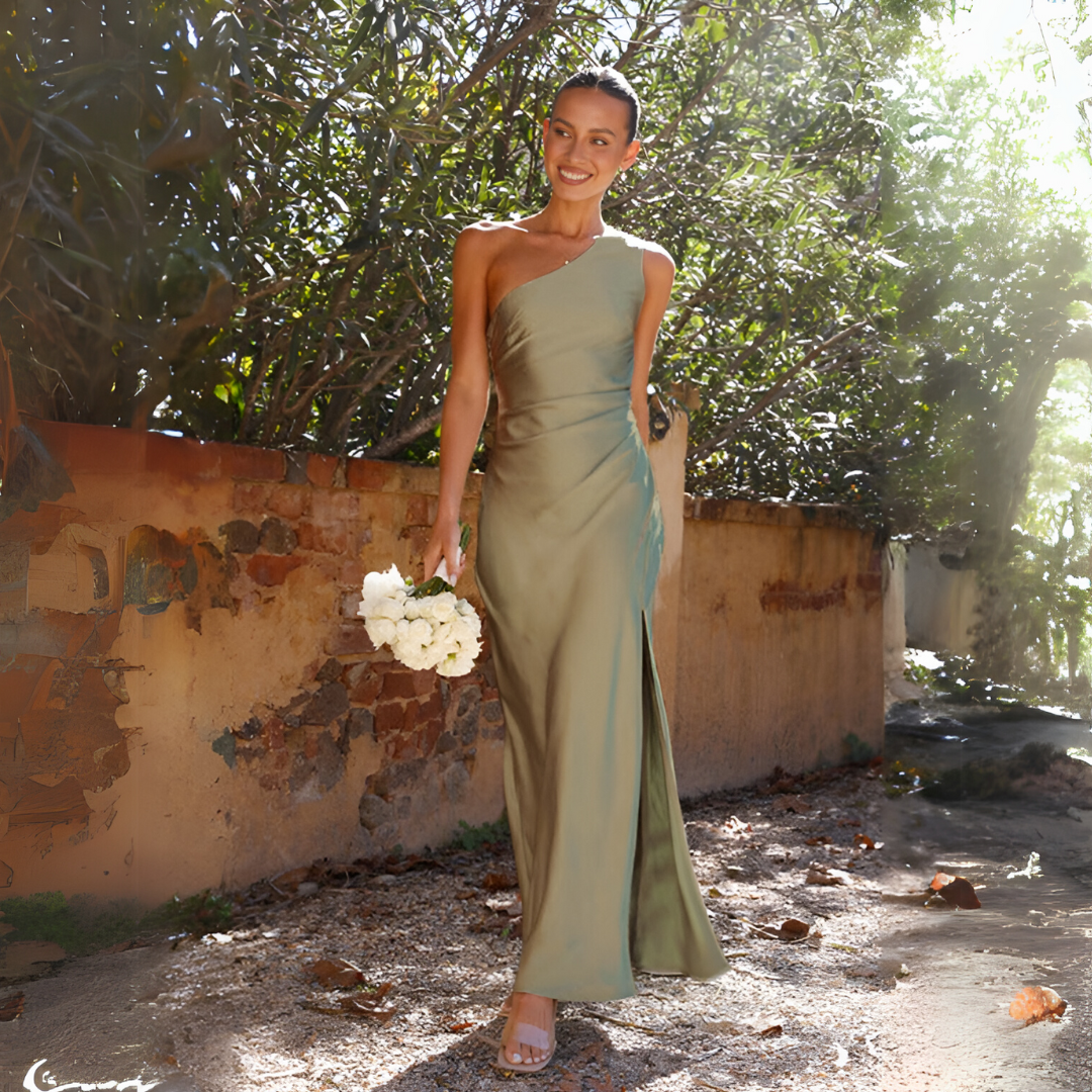 Rachael | Women's One Shoulder Maxi Dress