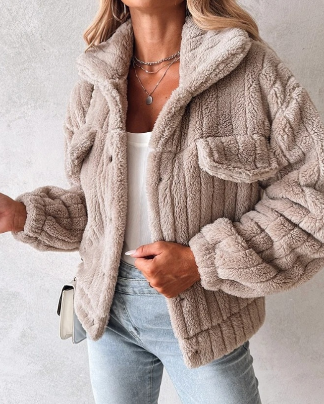 Rachel | Women's Sherpa Collared Jacket