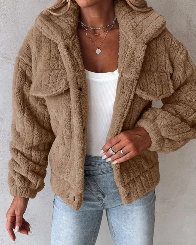 Rachel | Women's Sherpa Collared Jacket