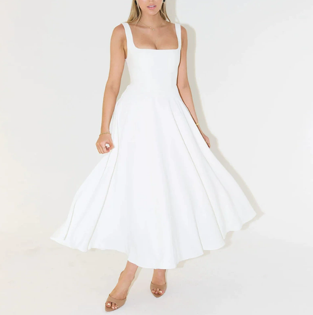 Reagan | Women's Sleeveless Fit and Flare Midi Dress