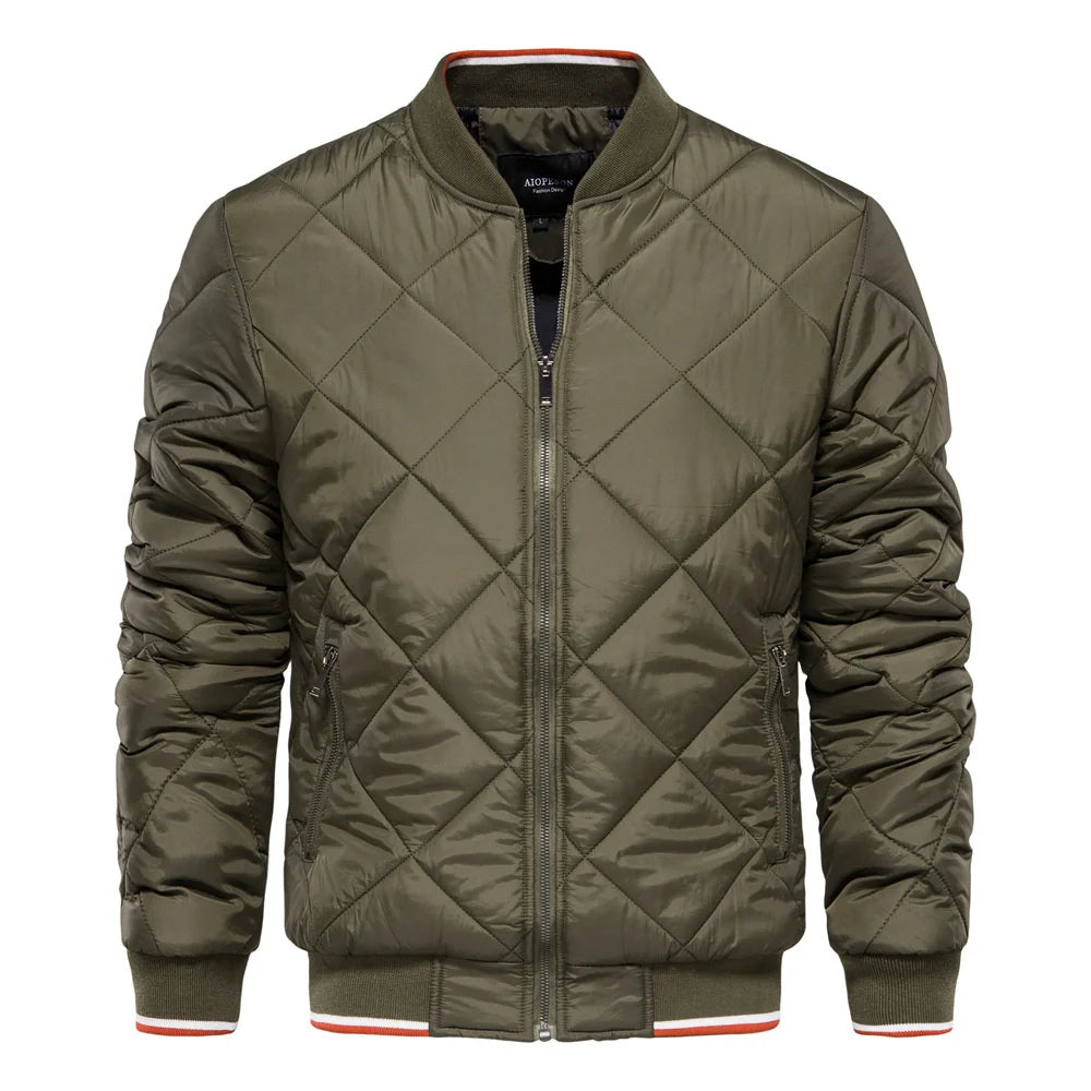 Reece | Men's Diamond Quilted Bomber Jacket