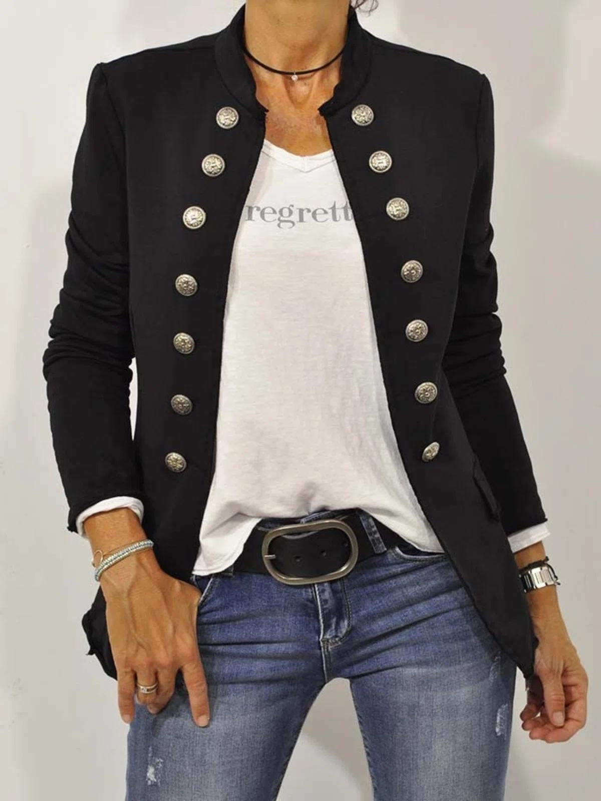 Reese | Women's Military Button Front Blouse