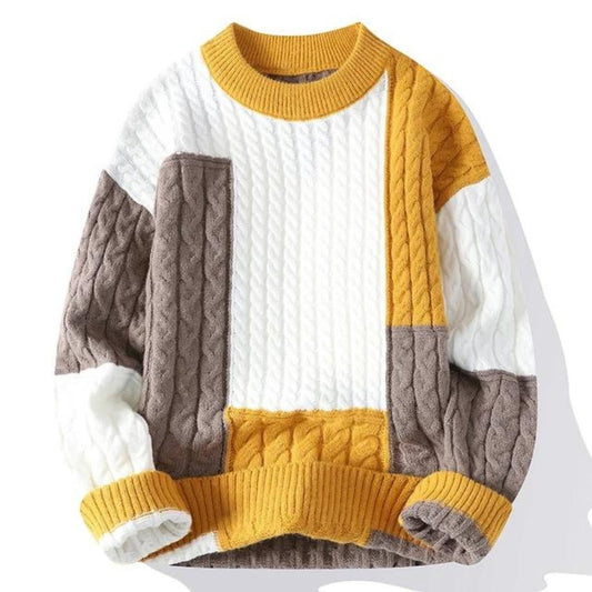 Reggie | Men's Color Block Crew Neck Sweater