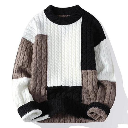 Reggie | Men's Color Block Crew Neck Sweater