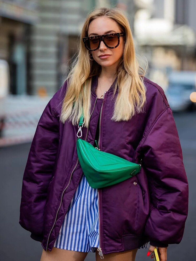 Renee | Women's Oversized Bomber Jacket