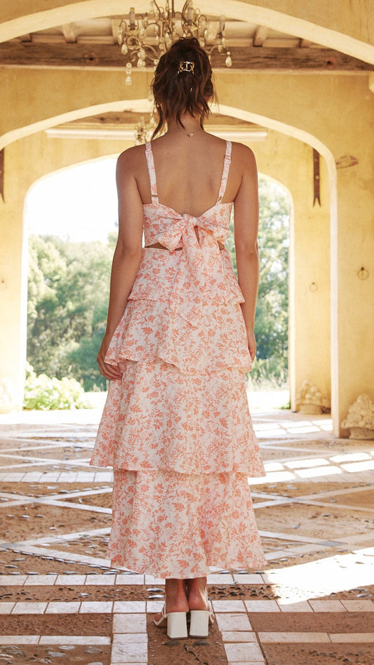 Rhonda | Women's Sleeveless Midi Tiered Dress