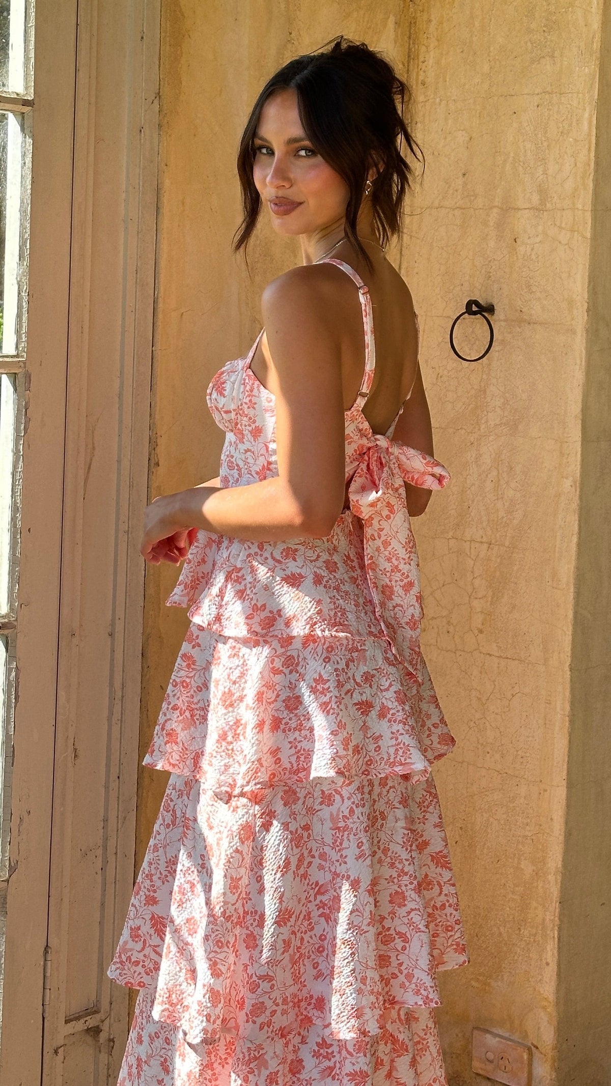 Rhonda | Women's Sleeveless Midi Tiered Dress