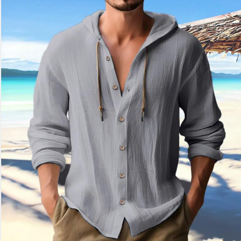 Richard | Men's Button-Down Hooded Shirt