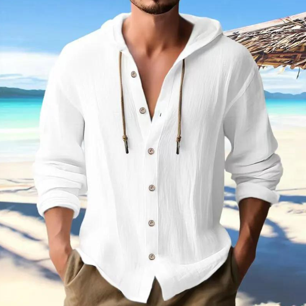 Richard | Men's Button-Down Hooded Shirt