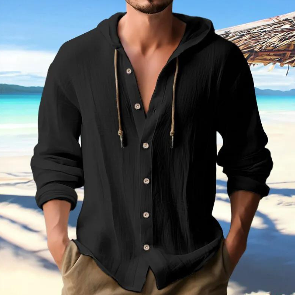 Richard | Men's Button-Down Hooded Shirt