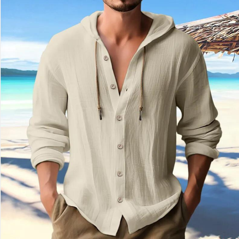 Richard | Men's Button-Down Hooded Shirt