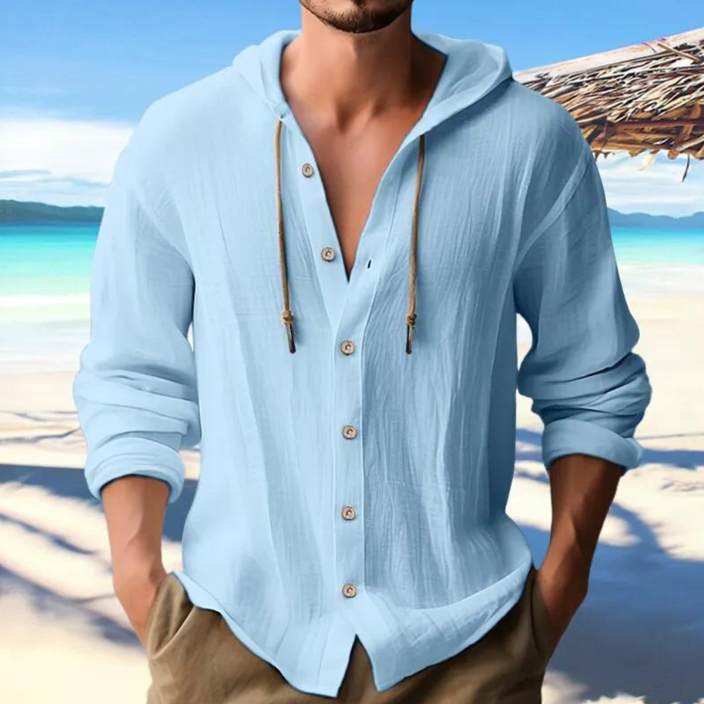 Richard | Men's Button-Down Hooded Shirt