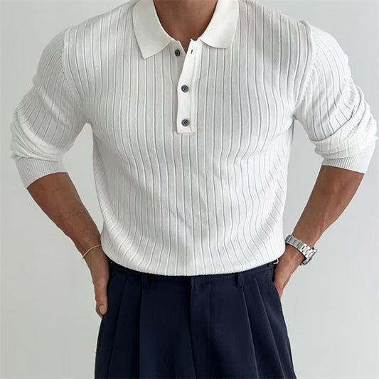 Richard | Men's Slim Fit Long Sleeve Polo Shirt