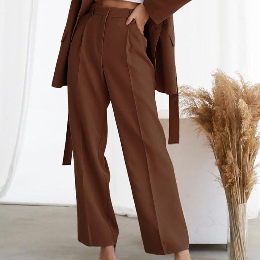 Rochelle | Women's High-Waisted Wide Leg Pants