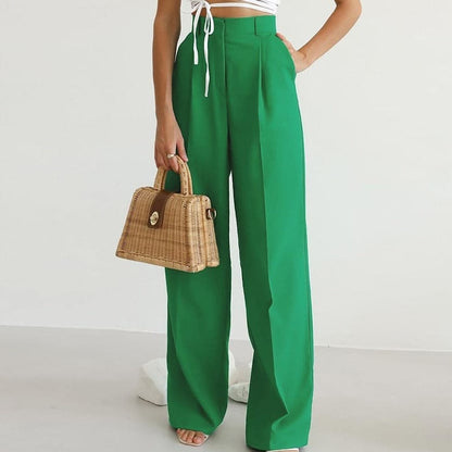 Rochelle | Women's High-Waisted Wide Leg Pants