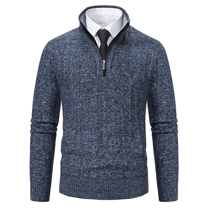 Ronald | Men's Quarter-Zip Cable Knit Sweater