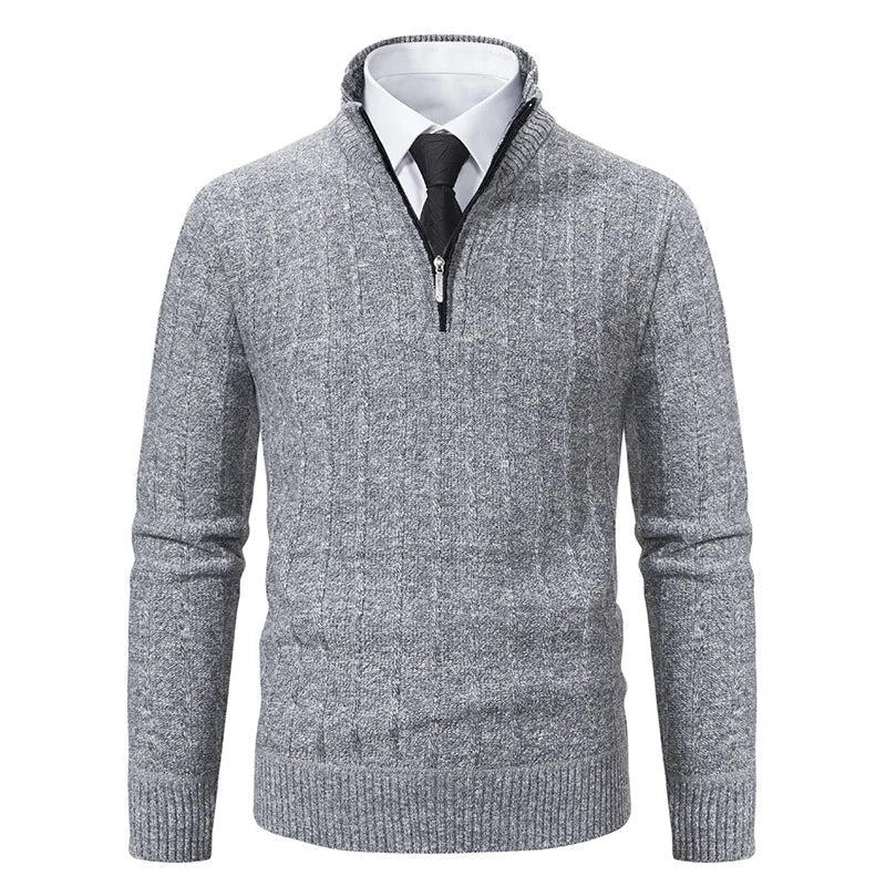 Ronald | Men's Quarter-Zip Cable Knit Sweater