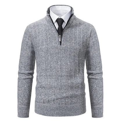 Ronald | Men's Quarter-Zip Cable Knit Sweater
