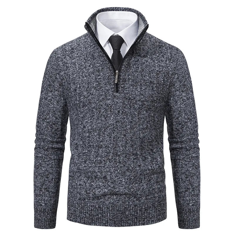 Ronald | Men's Quarter-Zip Cable Knit Sweater