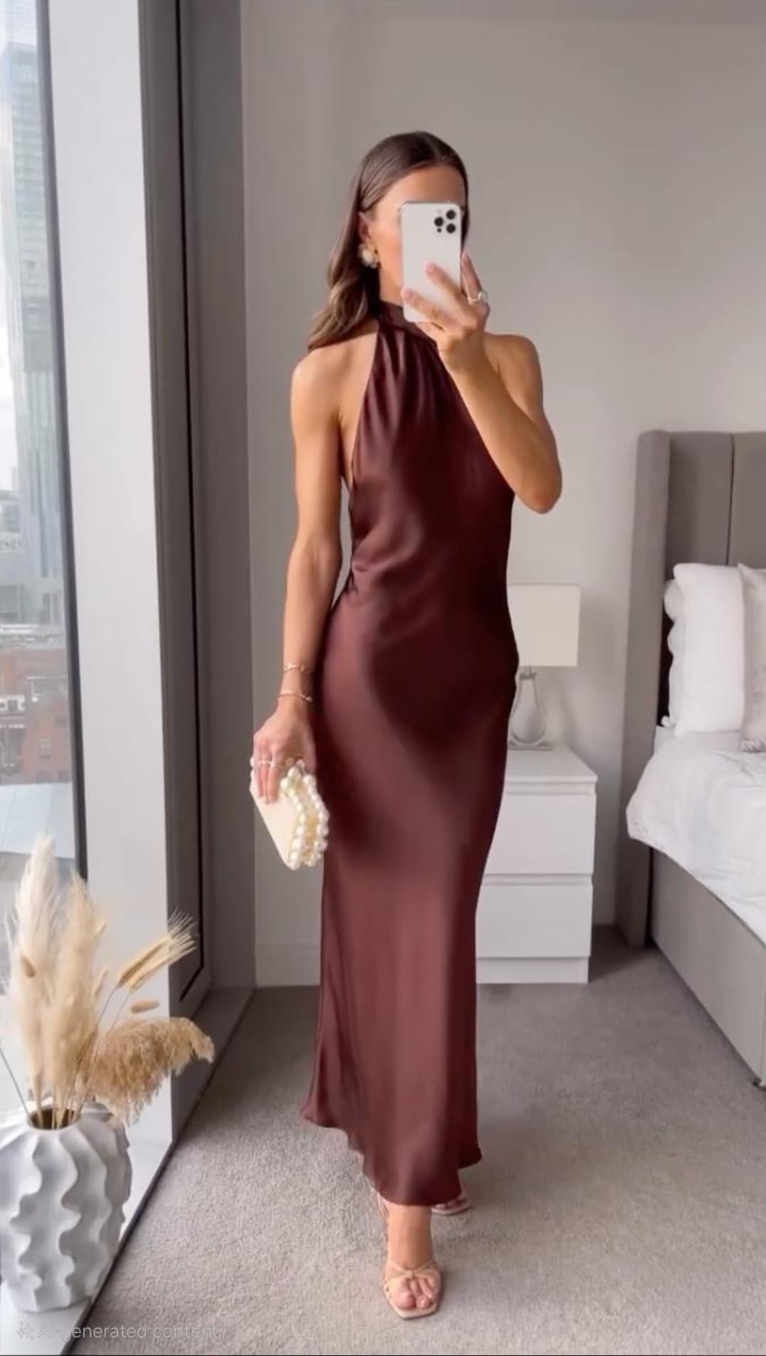 Sadie | Women's Sleeveless Halter Maxi Dress