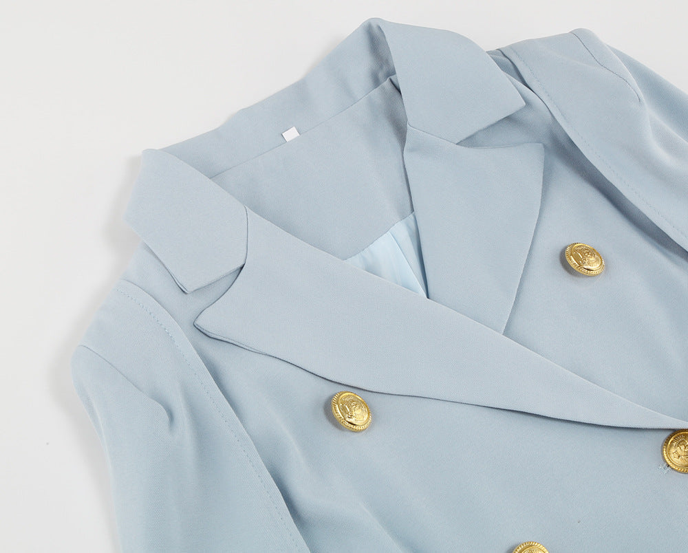 Sage | Women's Double-Breasted Blazer Mini Dress