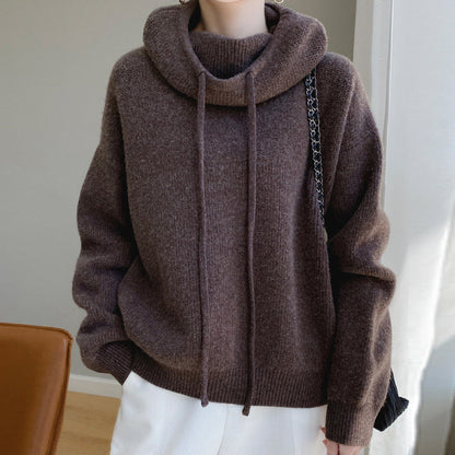 Sage | Women's Oversized Turtleneck Hoodie