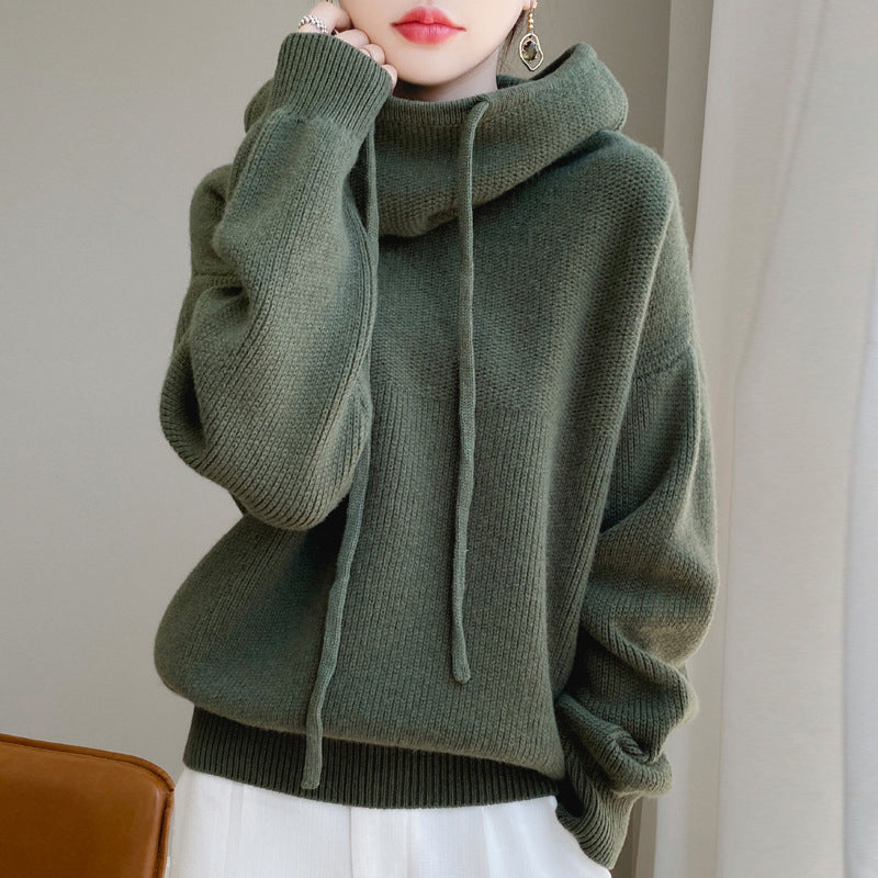 Sage | Women's Oversized Turtleneck Hoodie