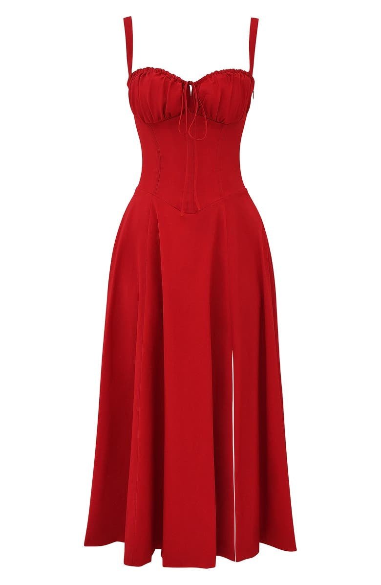 Samantha | Women's Spaghetti Strap A-Line Midi Dress