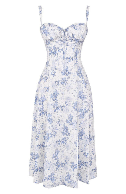 Samantha | Women's Spaghetti Strap A-Line Midi Dress
