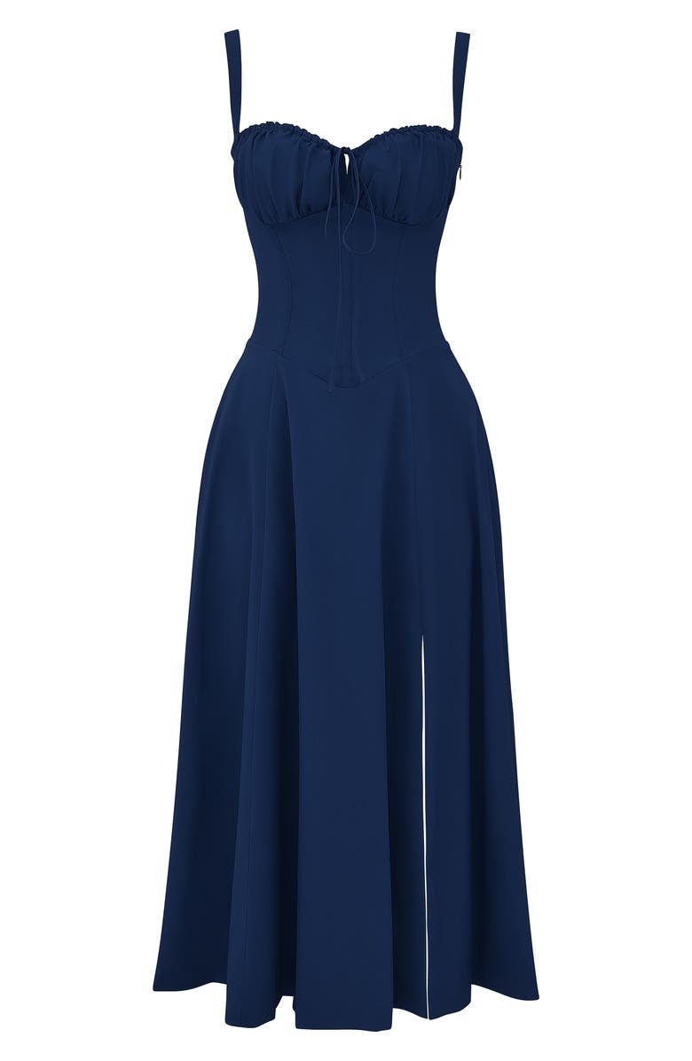 Samantha | Women's Spaghetti Strap A-Line Midi Dress