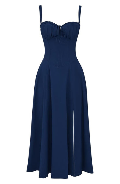 Samantha | Women's Spaghetti Strap A-Line Midi Dress