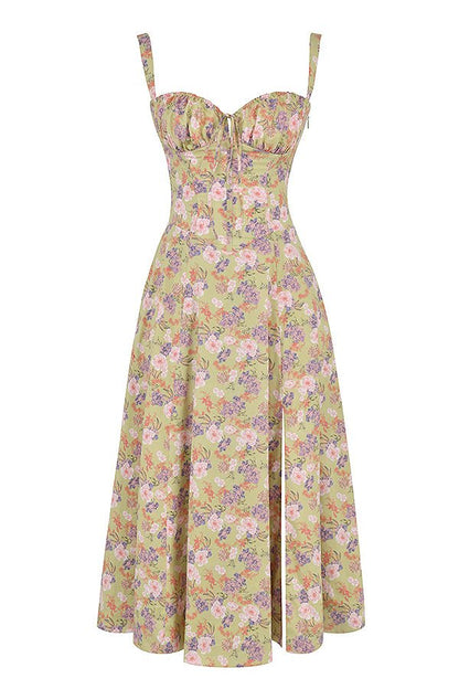 Samantha | Women's Spaghetti Strap A-Line Midi Dress