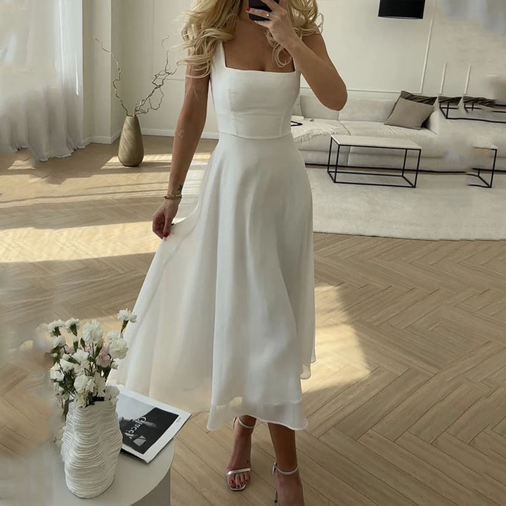 Sandra | Women's Sleeveless A-Line Midi Dress