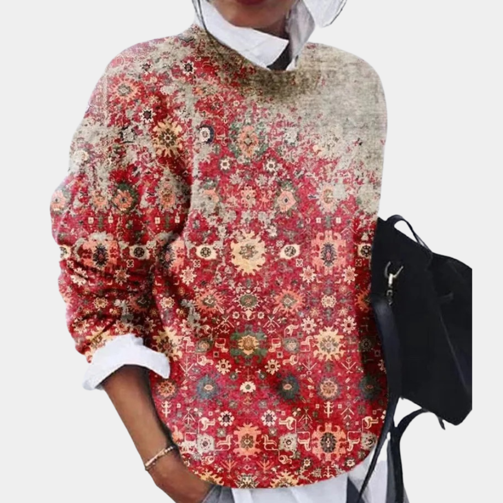 Sara | Women's Printed Crewneck Sweater