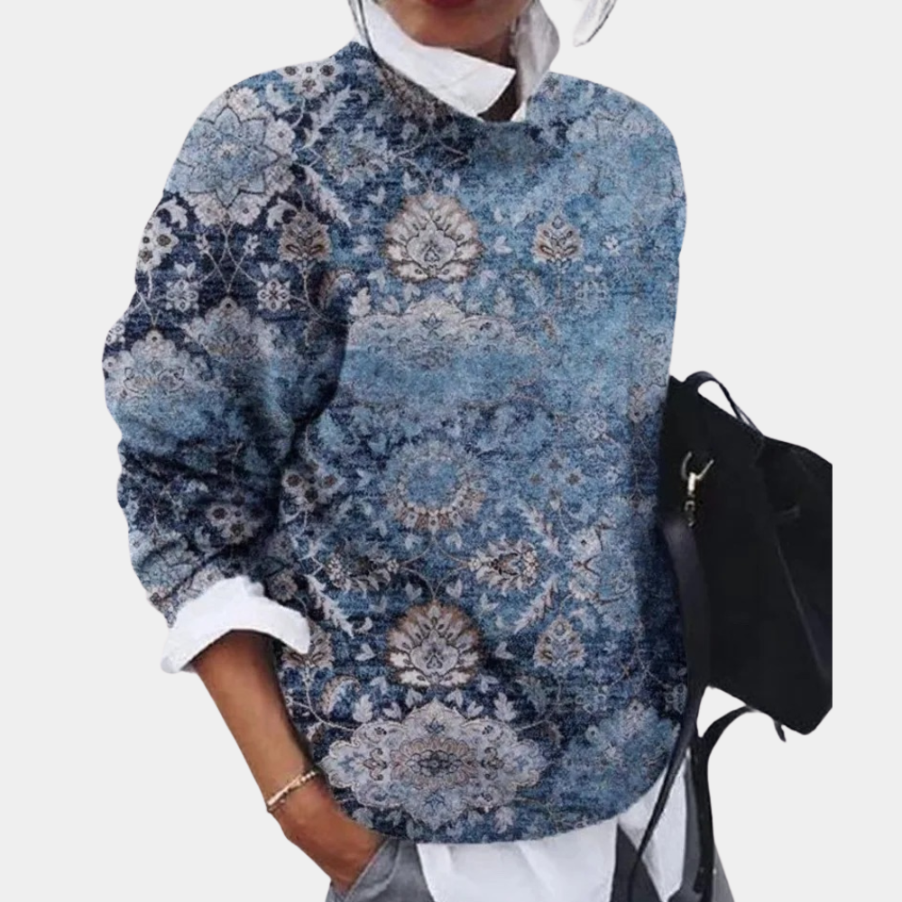 Sara | Women's Printed Crewneck Sweater