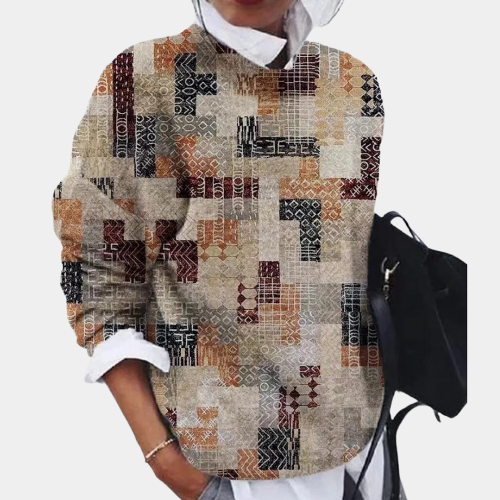 Sara | Women's Printed Crewneck Sweater