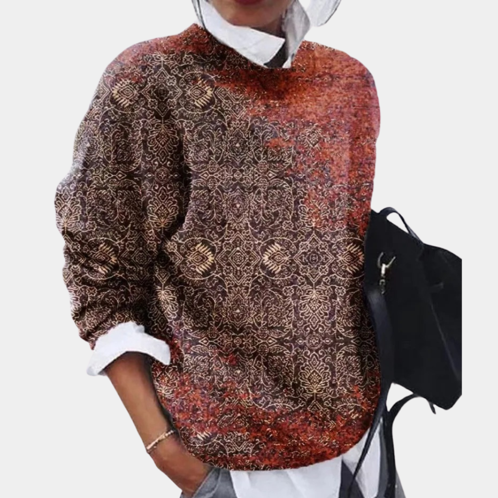 Sara | Women's Printed Crewneck Sweater