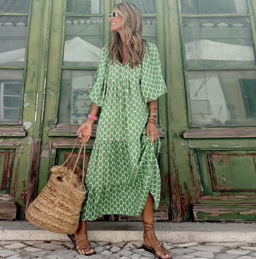 Sara | Women's V-Neck Maxi Dress