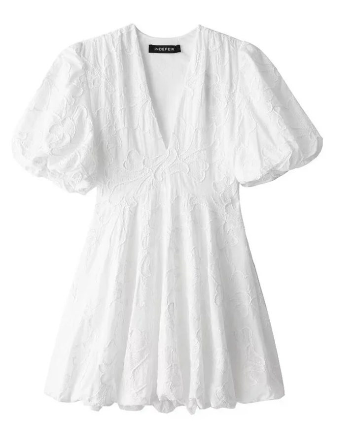Savannah | Women's V-Neck A-Line Mini Dress