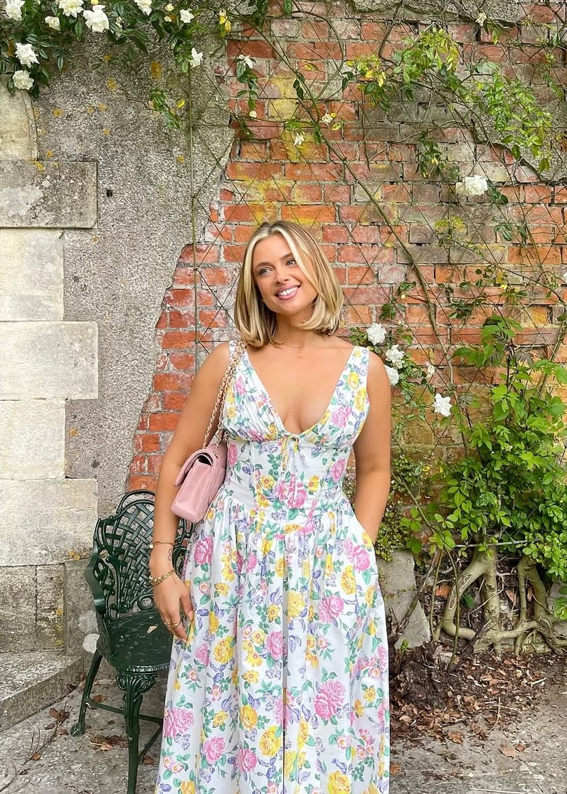 Scarlett | Women's V-Neck A-Line Midi Dress