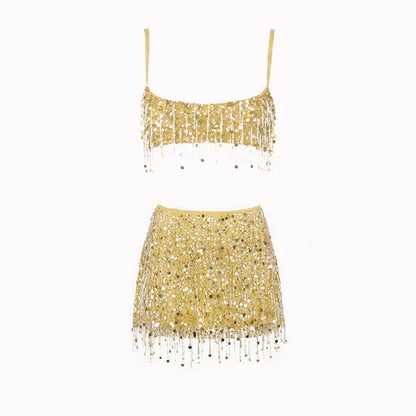 Sequin Tassel Bikini Set