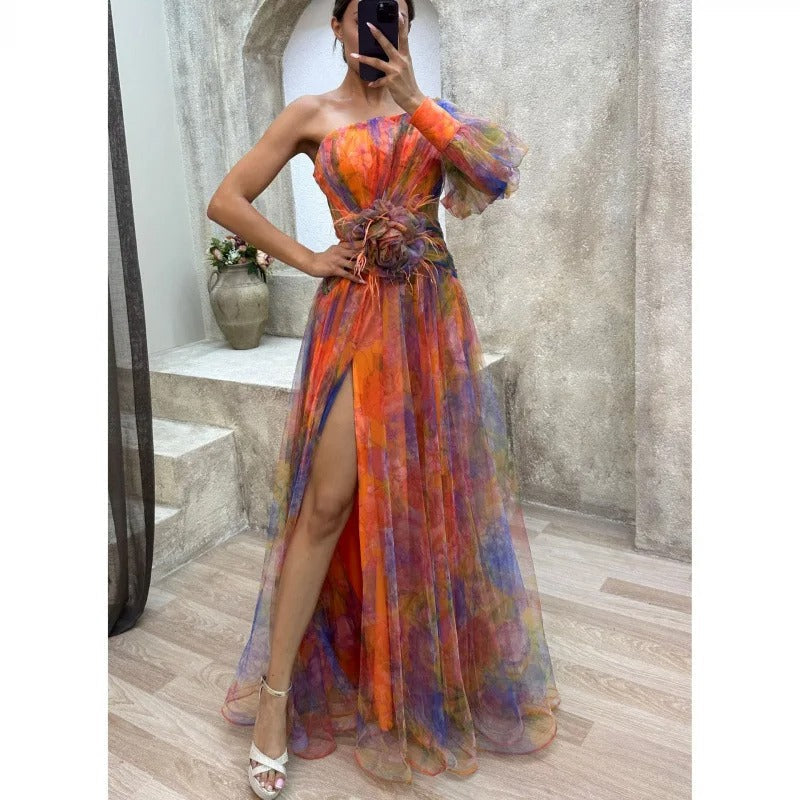 Shannon | Women's One Shoulder Maxi Dress