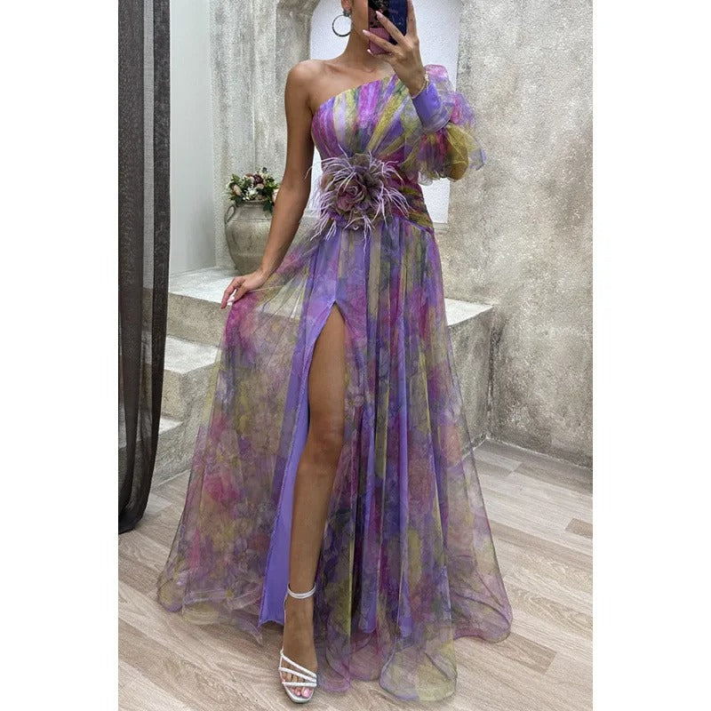 Shannon | Women's One Shoulder Maxi Dress