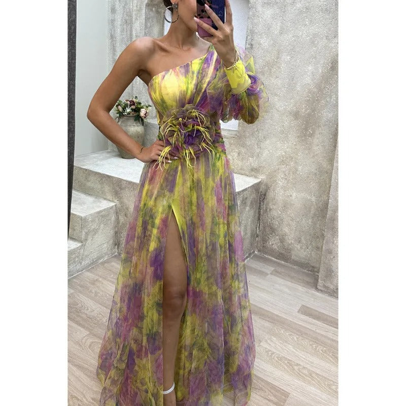 Shannon | Women's One Shoulder Maxi Dress