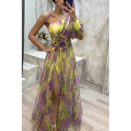Shannon | Women's One Shoulder Maxi Dress
