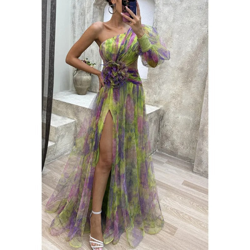 Shannon | Women's One Shoulder Maxi Dress